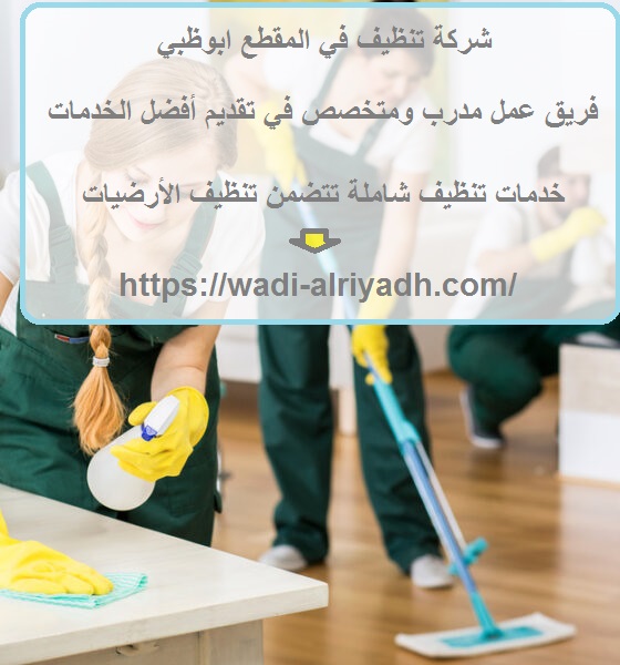شركة تنظيف في المقطع ابوظبي